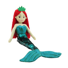 Load image into Gallery viewer, 18" EMERALD MERMAID W/REVERSIBLE SEQUIN TAIL (89003)