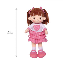 Load image into Gallery viewer, 16" Little Sweet Hearts Pink Heart Polka Dot Doll (90961)