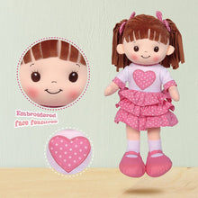 Load image into Gallery viewer, 16" Little Sweet Hearts Pink Heart Polka Dot Doll (90961)