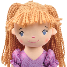 Load image into Gallery viewer, 18" Addy Doll Purple Rag Doll