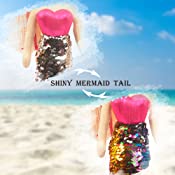 Load image into Gallery viewer, 18" Adalina Mermaid W/ Reversible Sequin Tail (89001-3)