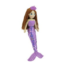 Load image into Gallery viewer, 18&quot; VIOLET MERMAID W/REVERSIBLE SEQUIN TAIL (89006)