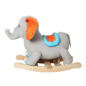 Linzy Toys Grey Elephant Baby Rocker, Kids Ride on Toy for Toddlers Age 1+ (37631)