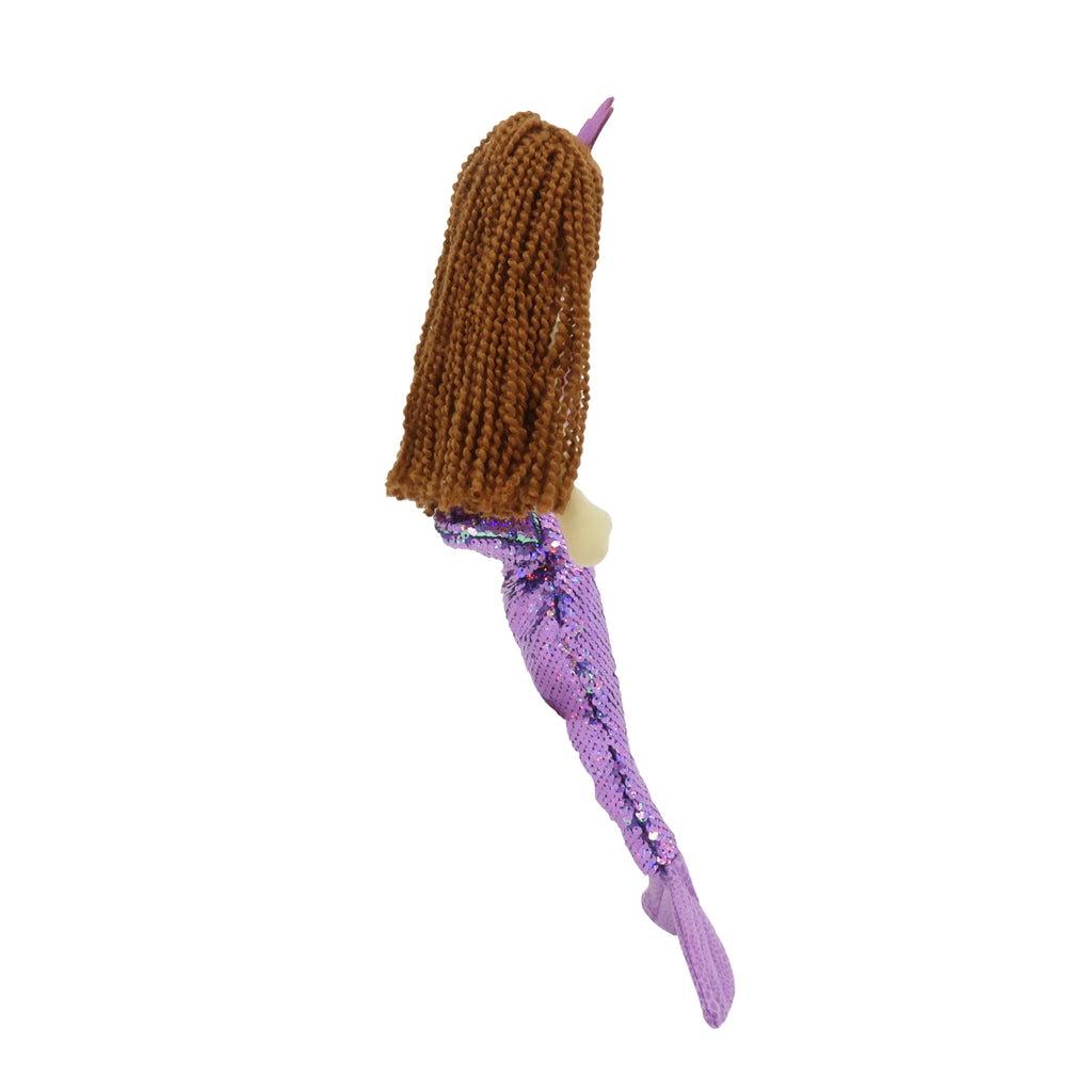 18" VIOLET MERMAID W/REVERSIBLE SEQUIN TAIL (89006)