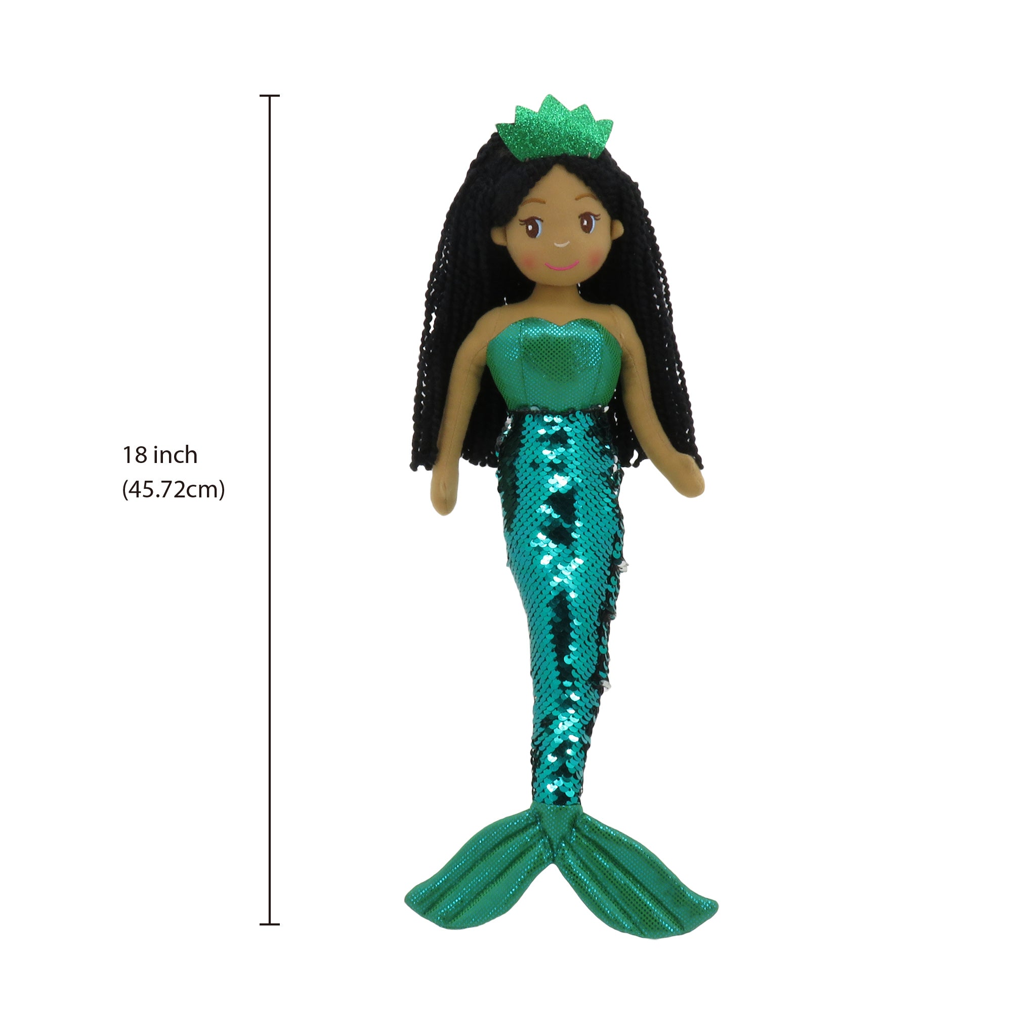 18" JADE MERMAID W/REVERSIBLE SEQUIN TAIL (89004)