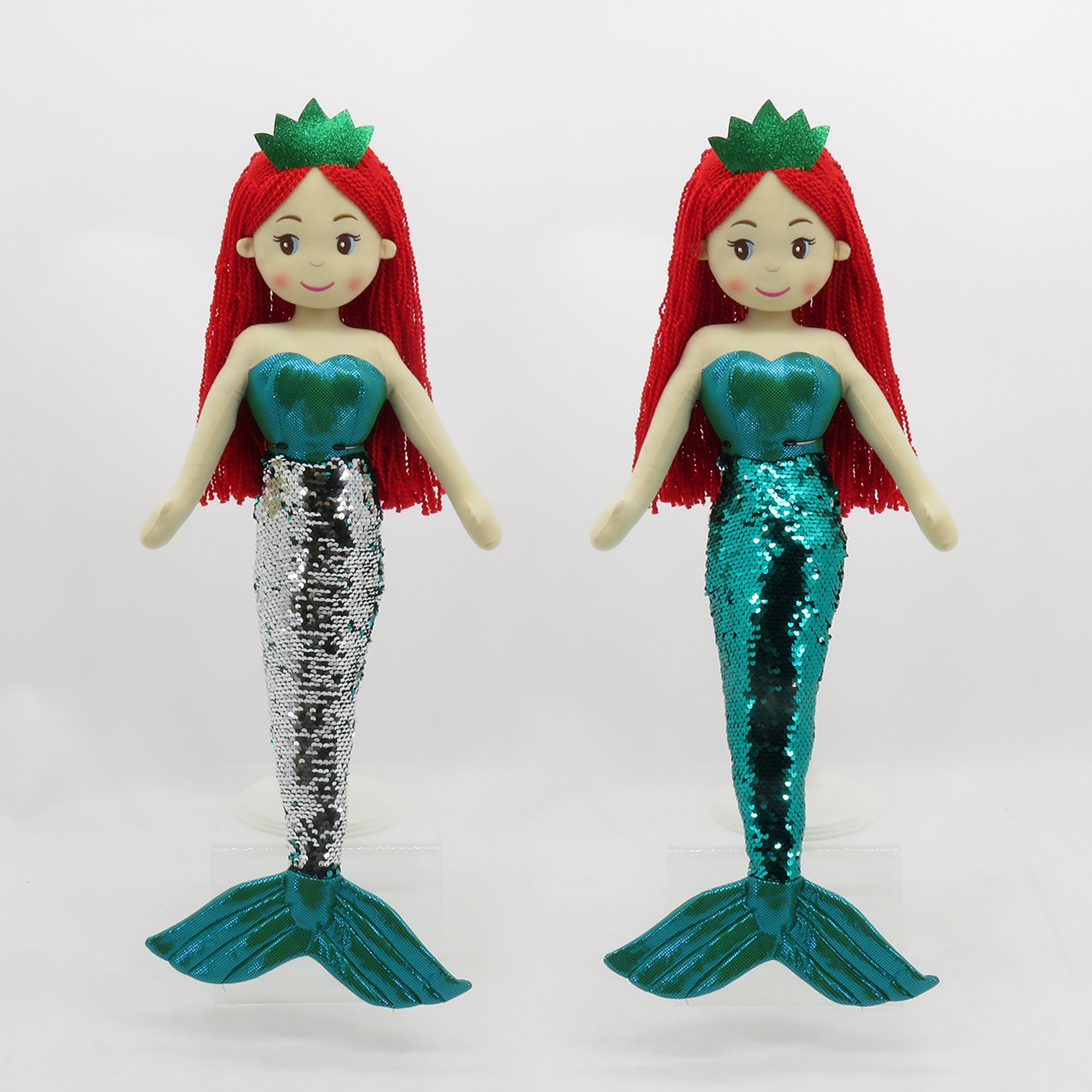 18" EMERALD MERMAID W/REVERSIBLE SEQUIN TAIL (89003)