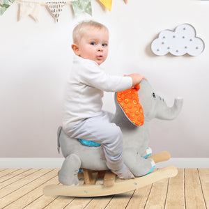 Linzy Toys Grey Elephant Baby Rocker, Kids Ride on Toy for Toddlers Age 1+ (37631)