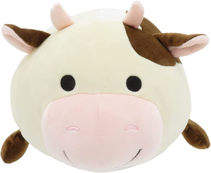 15" Smoochy Pals Cow Plush Pillow (68236W)