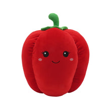 Load image into Gallery viewer, 11&quot;x11&quot;  Yum Yum Smoochy Pals Red Bell Pepper Plush Pillow (62692REDBELLPEPPER)