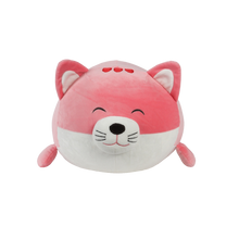 Cargar imagen en el visor de la galería, 15&quot; Smoochy Pals Pink Cat Plush Pillow (68236C)