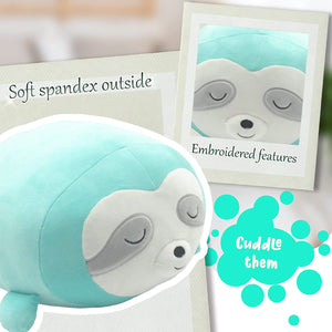 15" Smoochy Pals Sloth Plush Pillow