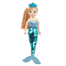 Cargar imagen en el visor de la galería, 18&quot; Perla Mermaid W/ Reversible Sequin Tail (89001)