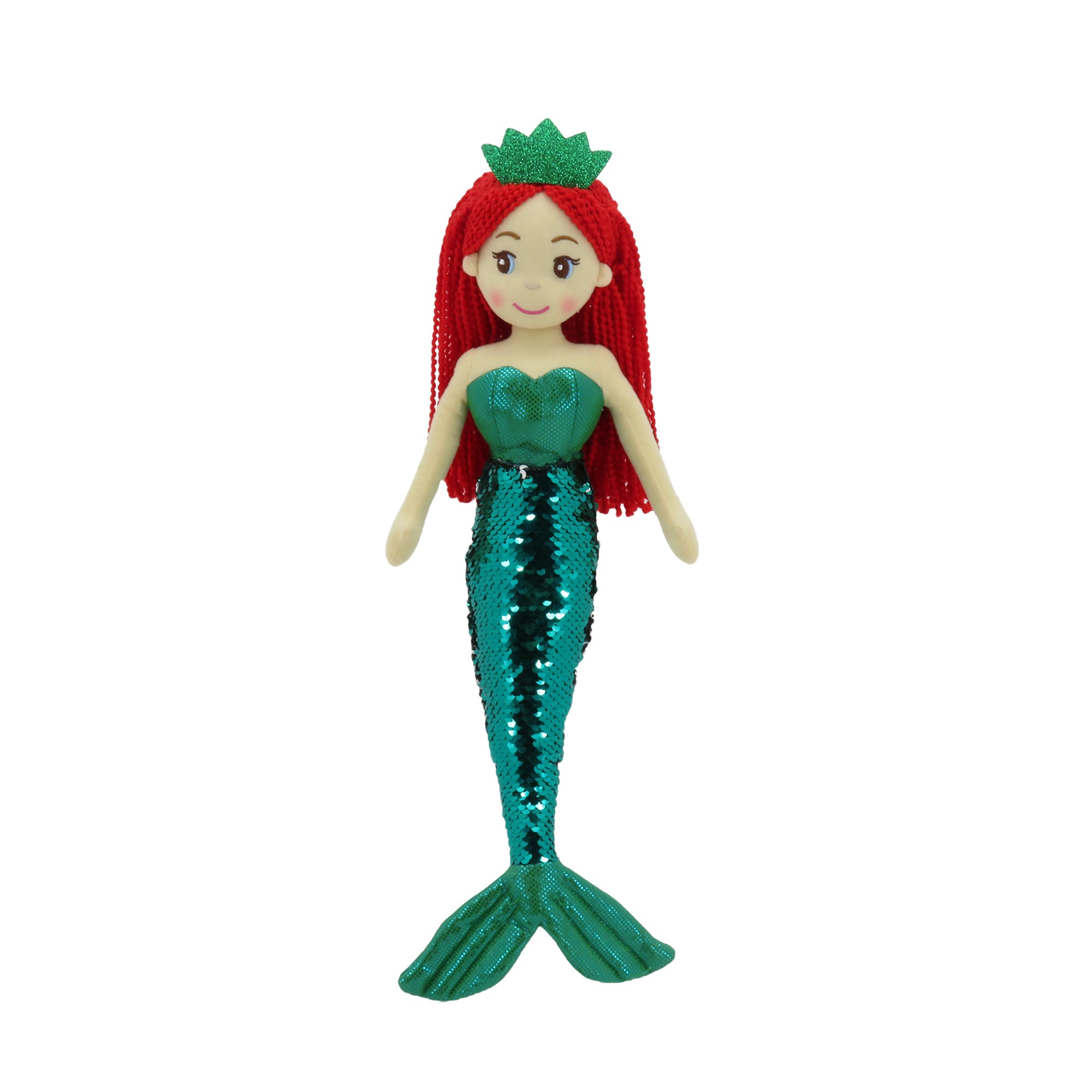 18" EMERALD MERMAID W/REVERSIBLE SEQUIN TAIL (89003)