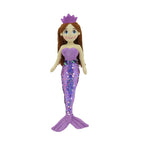 18" VIOLET MERMAID W/REVERSIBLE SEQUIN TAIL (89006)