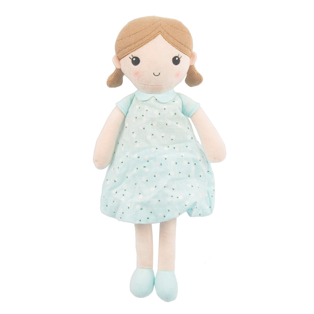 14" Mint Blue Emily Baby  Rag Doll (89835-2)