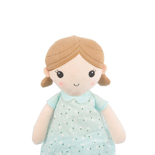 14" Mint Blue Emily Baby  Rag Doll (89835-2)