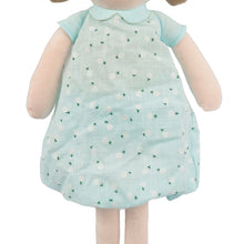 Cargar imagen en el visor de la galería, 14&quot; Mint Blue Emily Baby  Rag Doll (89835-2)