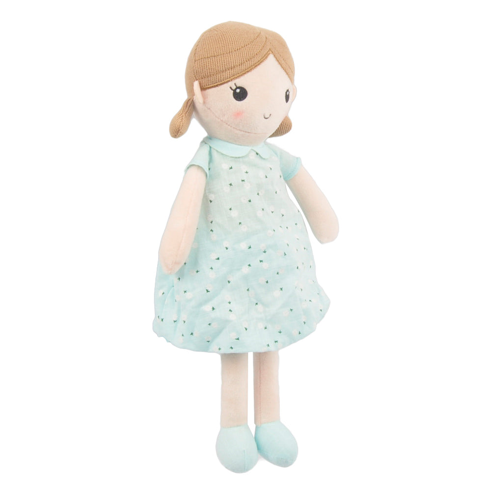 14" Mint Blue Emily Baby  Rag Doll (89835-2)