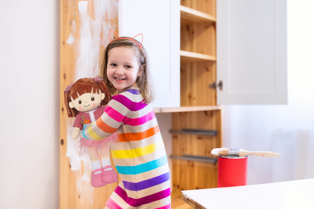 Muñeca de tul rosa con forma de corazón de 16" (90960) 