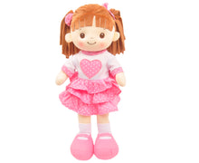 Cargar imagen en el visor de la galería, 16&quot; Little Sweet Hearts Pink Heart Polka Dot Doll (90961)