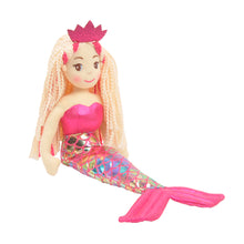 Cargar imagen en el visor de la galería, Magical mermaid- Mia is a stunning mermaid with blonde hair, a gorgeous shimmery tail and crown, and has big beautiful eyes