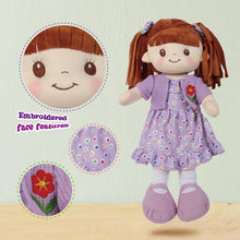 Cargar imagen en el visor de la galería, 16&quot; Little Sweet Hearts Lavender Doll (90963)