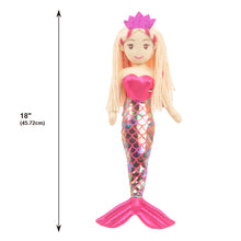 Cargar imagen en el visor de la galería, Magical mermaid- Mia is a stunning mermaid with blonde hair, a gorgeous shimmery tail and crown, and has big beautiful eyes