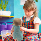 Muñeca de trapo Emily Baby de 14" en color azul menta (89835-2)