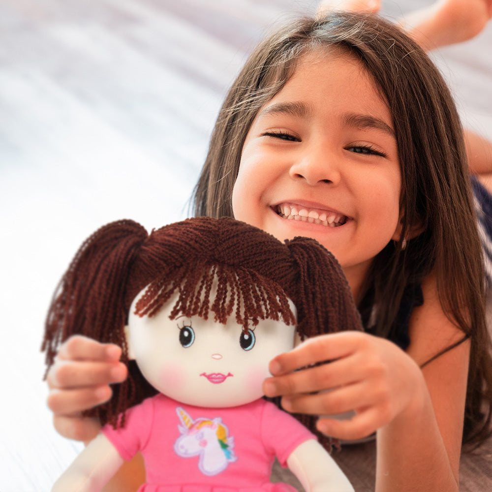 Muñeca Laura de 16" rosa intenso (92040HOT PINK) 