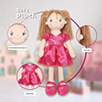 18" Addy Doll Pink Rag Doll (89045Pink)