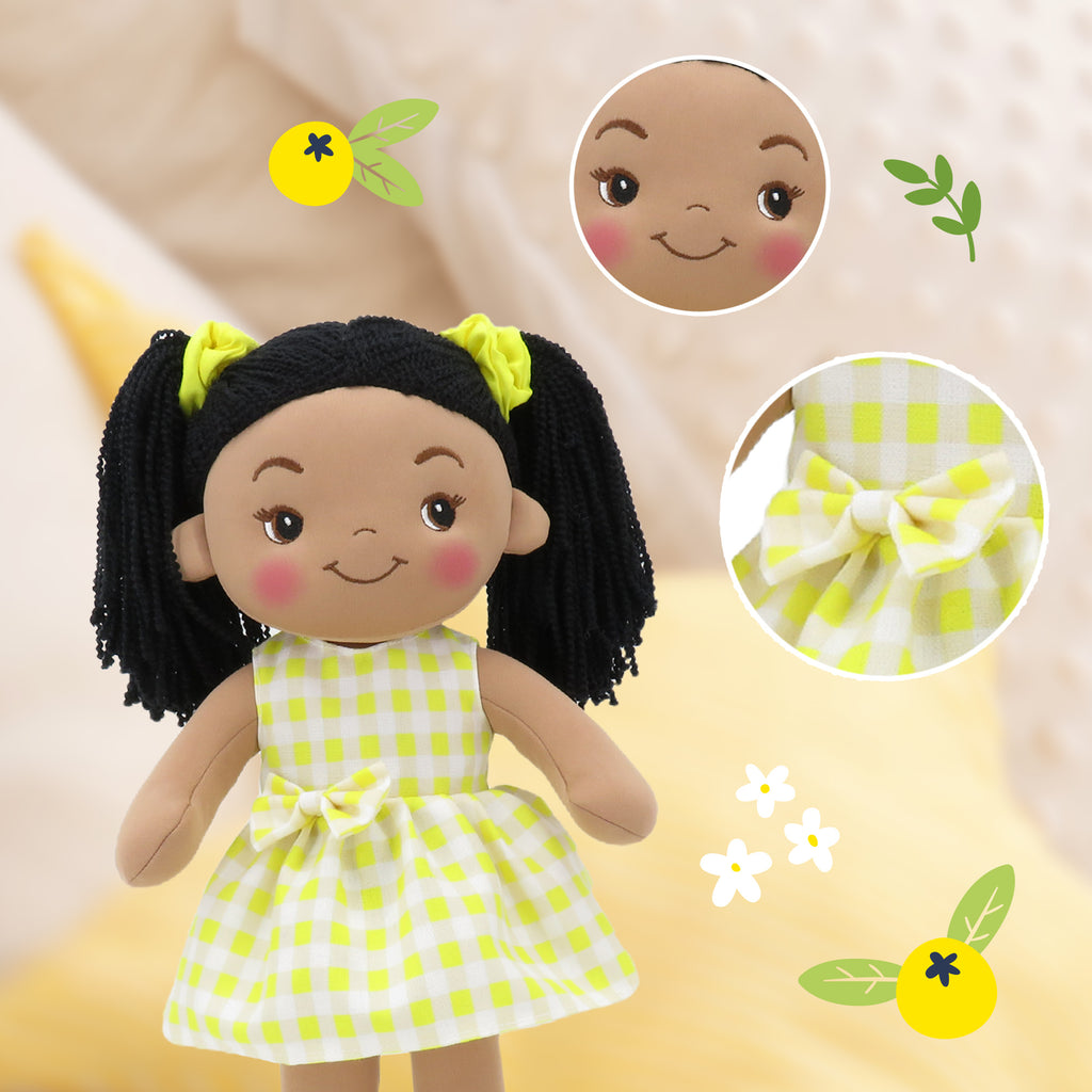 Muñeca Laura amarilla Sweet Cakes de 16" (92540AMARILLO) 