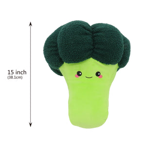 15" Yum Yum Smoochy Pals Broccoli Plush Pillow (68127BROCCOLI)