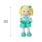 Muñeca Sophia turquesa de 16" con corazones pequeños (90961-Turquesa) 