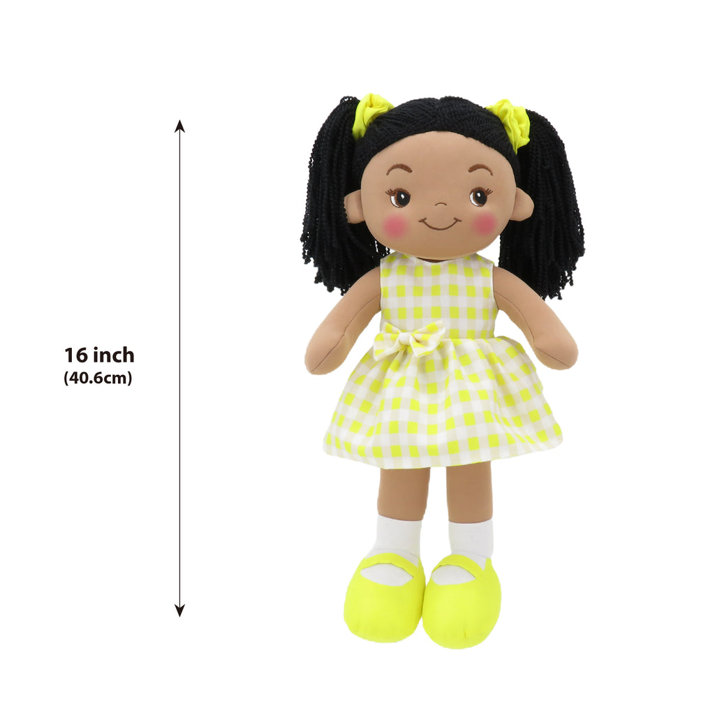 Muñeca Laura amarilla Sweet Cakes de 16" (92540AMARILLO) 